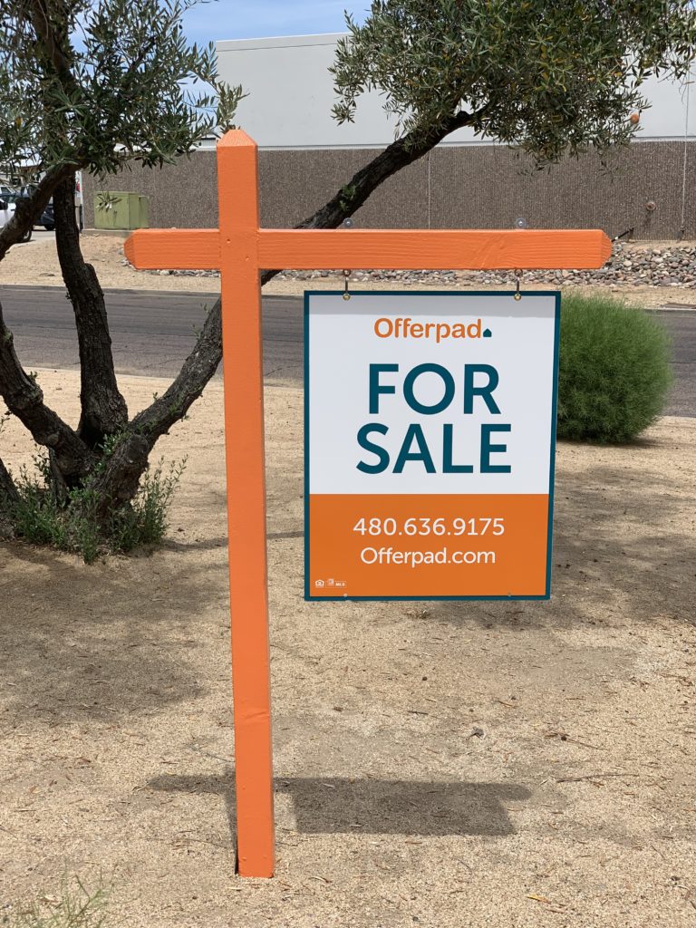 Orange Offerpad Real Estate Sign